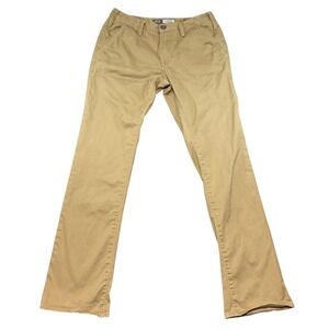 BKE Casuals Jake Straight Khaki Chino Pants Mens 31R Tan Stretch